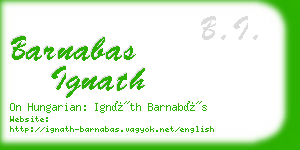 barnabas ignath business card